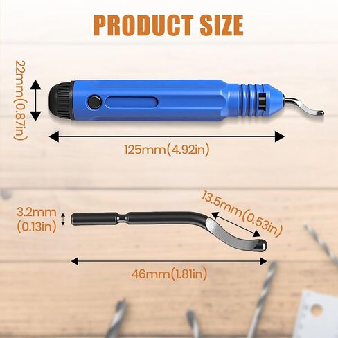Deburring Tool Set with 10pcs Sharp Deburring Blades, Harder than AMD015, Blur Remover Hand Tool for Stainless Steel Copper Aluminum Silver Plastic PVC Tin and Trucking AMD016 in Kuwait