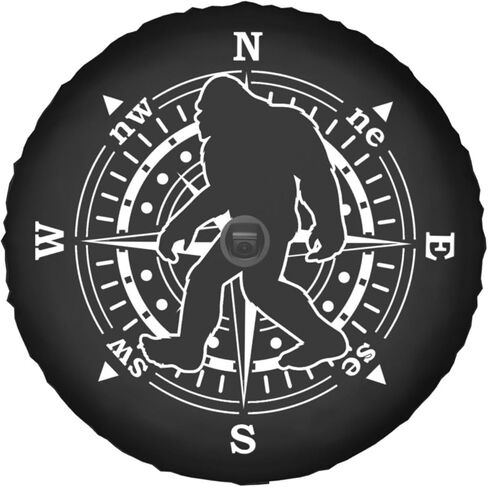 Compass Ross Camping Spare Tire Cover with Backup Camera Hole Leather Wheel Cover for Wrangler JL, Sport & Sahara (2018-2025) in Saudi Arabia