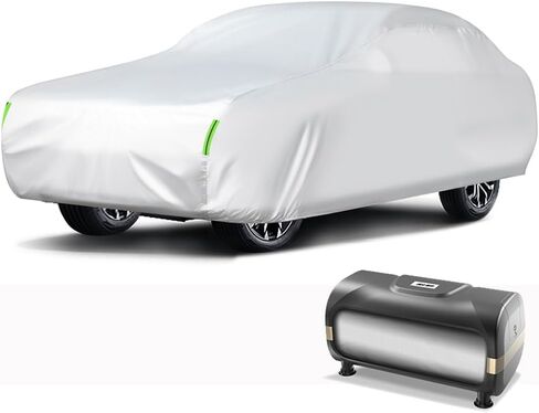 Automatic Car Cover Full Exterior Cover All Weather Waterproof Storage Case Remote Control 5 Layers Outdoor Rain UV Protection Universal Fit (HG-02P, 3L+) in Kuwait