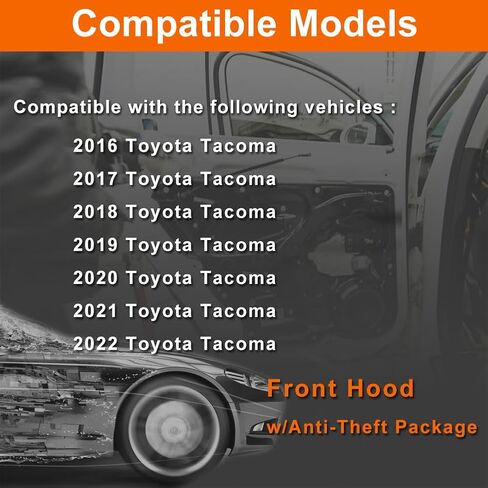 Hood Lock Latch Compatible with Toyota Tacoma 2016-2022 with Alarm System Models in Saudi Arabia