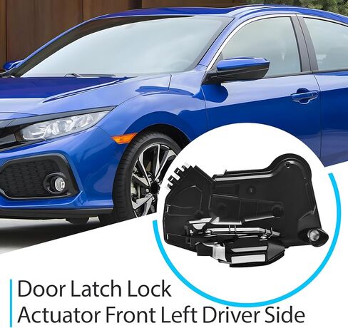 Door Latch Lock Actuator Front Left Driver Side Fits for Honda Civic 2022-2025 Accord 2018-2025 Replace 72150-TVA-A01, 72150-TVA-A02 in Kuwait
