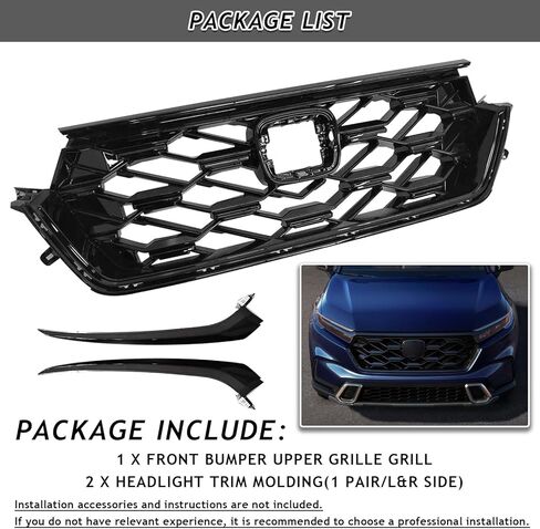 المصد الأمامي مصبغة والمصباح الأمامي صب صالح ل 2023-2024 هوندا CRV CR-V الرياضة الهجين لامع أسود العلوي مصبغة شواء الجمعية ABS in Kuwait