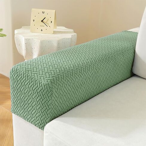 أغطية مسند الذراع الناعمة القابلة للتمدد من LINGXIYA، مجموعة من 2 أغطية كرسي بذراعين من نسيج البوليستر مع دبابيس ملتوية، غطاء حماية كرسي الأريكة والأثاث القابل للغسل في الغسالة للكراسي/الأرائك/الكرسي (بيج) in Kuwait