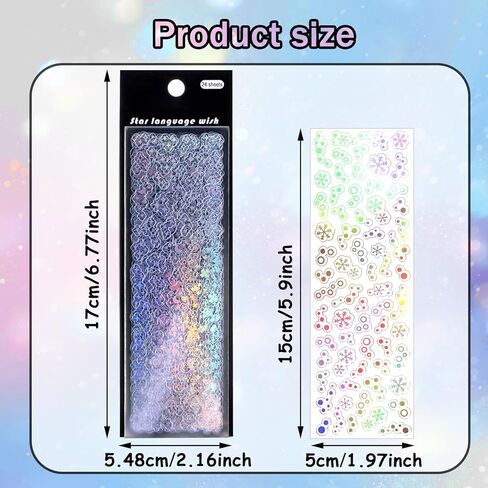 24sheet Photocard Stickers,Korean Deco Stickers,Butterfly Bubbles Snowflake Dolphins Moon Star Stickers,Self Adhesive Clear Holographic Stickers for Water Bottles Laptop Album Scrapbook in Kuwait