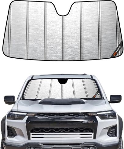 Windshield Sunshade for Chevy/GMC Colorado/Canyon 2023-2026, Metallic Silver Finish in Saudi Arabia