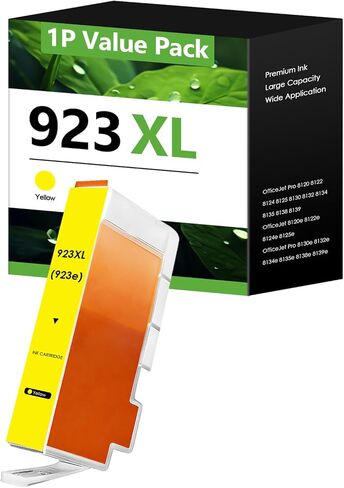 خراطيش حبر 923XL 923e 923 بديلة لخراطيش حبر HP 923XL لطابعة OfficeJet Pro 8130e 8132e 8135e 8138e 8139e 8120 8120e 8125 8130 8135، 1 أسود in Kuwait