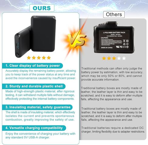 Bial 1 زوج 7.4v 3000mAh 22.2WH بطاريات البوليمر الليثيوم المصغرة بطاريات بطارية إضافية قابلة للشحن بطاريات Li-polymer للإناث 3.5 ملم DC Jack القفازات المدفأة الجوارب الوشاحات القبعات القبعات in Kuwait