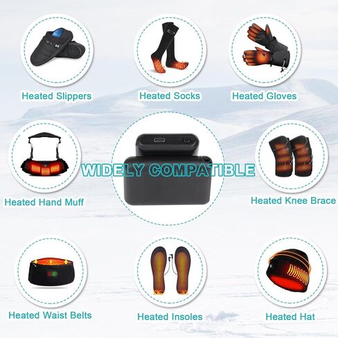 Bial 1 زوج 7.4v 3000mAh 22.2WH بطاريات البوليمر الليثيوم المصغرة بطاريات بطارية إضافية قابلة للشحن بطاريات Li-polymer للإناث 3.5 ملم DC Jack القفازات المدفأة الجوارب الوشاحات القبعات القبعات in Kuwait