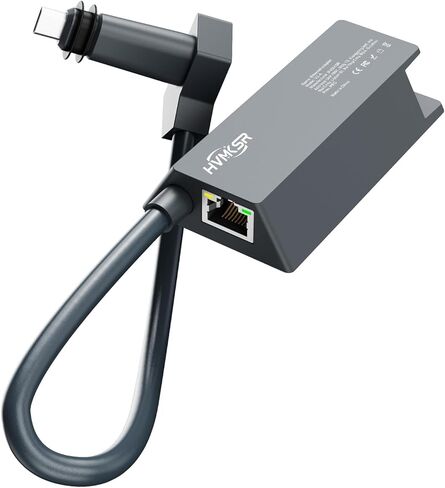 محول Gen 2 Starlink Ethernet لـ V2 مستطيل الإنترنت عبر الأقمار الصناعية - محول RJ45 جيجابت إيثرنت لاتصال شبكة سريع ومستقر (رمادي) متوافق مع Starlink Actuated Gen 2 in Saudi Arabia