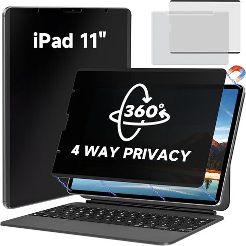 حامي شاشة الخصوصية المغناطيسي 360 ° لـ iPad Pro 13 Inch 7th (2024 ، M4) Case Blue Light Blocker Filter anti-glare ، دعم فيلم Apple Pencil-A2925 / A2926 / A3007 in Kuwait