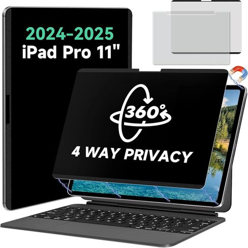 حامي شاشة الخصوصية المغناطيسي 360 ° لـ iPad Pro 13 Inch 7th (2024 ، M4) Case Blue Light Blocker Filter anti-glare ، دعم فيلم Apple Pencil-A2925 / A2926 / A3007 in Kuwait