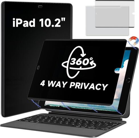 حامي شاشة الخصوصية المغناطيسي 360 ° لـ iPad Pro 13 Inch 7th (2024 ، M4) Case Blue Light Blocker Filter anti-glare ، دعم فيلم Apple Pencil-A2925 / A2926 / A3007 in Kuwait