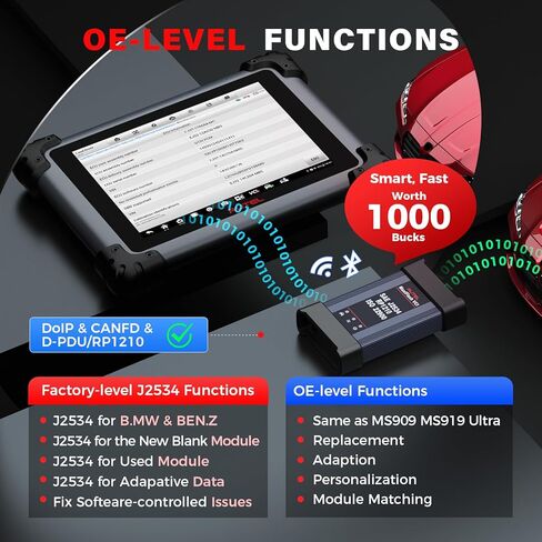 Autel Scanner MaxiSys Elite 2 Pro: 2026 Elite II Pro مع تحديث لمدة عامين، أداة J2534 مثل MS Ultra Lite MS909 S2 MS919 Up of MS908S PRO II، 40+ خدمة، 3K+ اختبار نشط، DOIP CANFD، محرك ذكي in Saudi Arabia