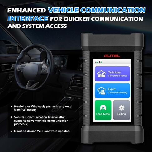Autel XLink J2534 Pass-Thru Programmer, Expert-Driven Remote Car Diagnostic Tool, Enhanced VCI, Supports DoIP/CAN/CAN FD/D-PDU/J2534/RP1210, Work with PC/Autel MS909 MS919 Ultra/Smart Phone in Saudi Arabia