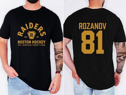 Hollander Rozanov Shirts Custom Hockey Fan T-Shirt, Heated Inspired Sports Romance Tee, Huds-on Connor Front Back Print Shirt Multi in Saudi Arabia