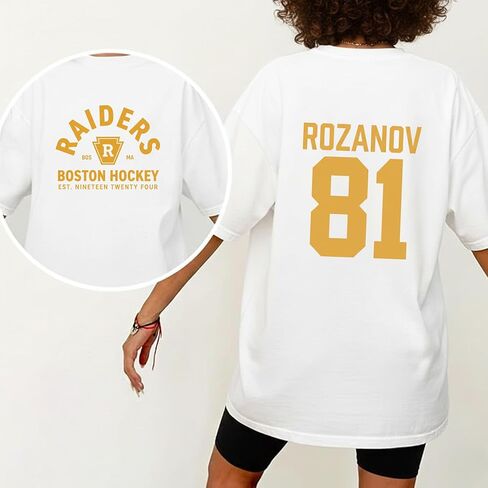 Hollander Rozanov Shirts Custom Hockey Fan T-Shirt, Heated Inspired Sports Romance Tee, Huds-on Connor Front Back Print Shirt Multi in Saudi Arabia