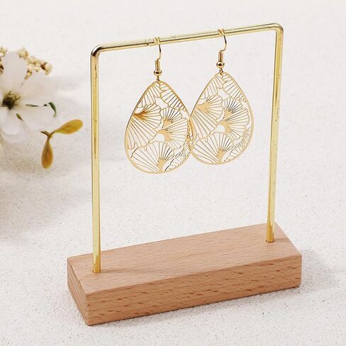 Trendy Hanging Earring Leaf, Gold Filigree Teardrop Earrings for Women, Boho Gold Dangling Earring, Lightweight Dangle Earrings in Saudi Arabia