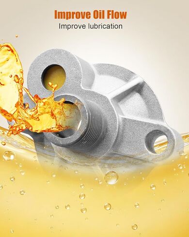 Oil Filter Adapter Replace 3952301 Fit for Chevy V8 Engines SBC BBC305 307 327 350 400 396 402 427 454 in Saudi Arabia