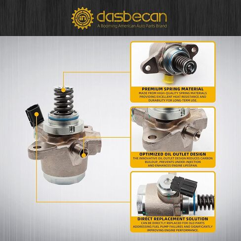 Dasbecan High Pressure Fuel Pump Compatible with Infiniti M37, M56, Q70, QX56, QX80 & Nissan Armada, NV, Titan 2011-2019 Replacement #16630-1LA0A 16630-1LA9A HPP0026 in Saudi Arabia