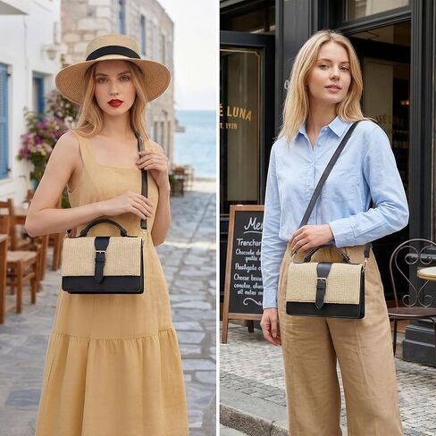 CHUNLI Summer Straw Crossbody Bag for Women Raffia Clutch Boho Shoulder Purse for Beach Vacation Everyday in Kuwait