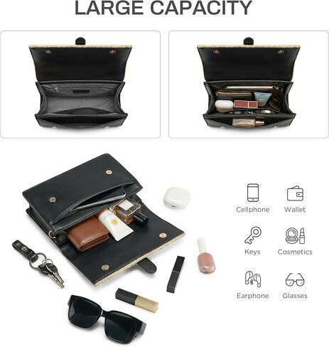 CHUNLI Summer Straw Crossbody Bag for Women Raffia Clutch Boho Shoulder Purse for Beach Vacation Everyday in Kuwait