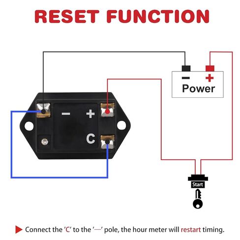 Digital Hour Meter Resttable Hour Gauge for Small Engine Snowmobile Auto Boat Lawn Tractor Pump Air Compressor Marine Truck Vehicle Automotive Mower Generator,No Clicking in Saudi Arabia