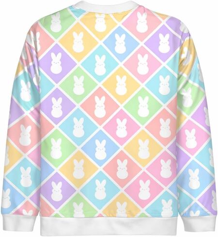 Easter Bunnies Sweatshirt, Pastel Colorful Easter Sweater Shirt for Easter Day, Gift for Men and Women in Kuwait