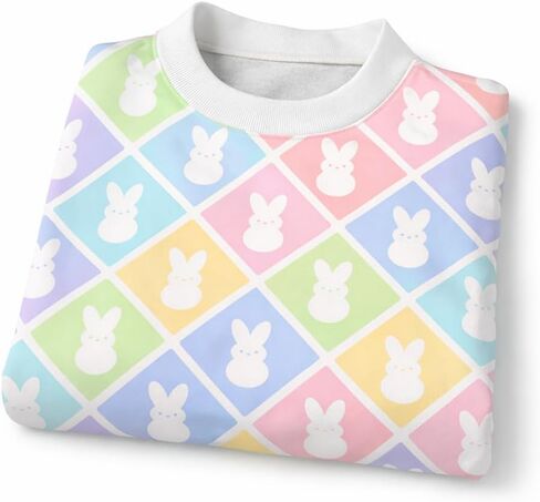 Easter Bunnies Sweatshirt, Pastel Colorful Easter Sweater Shirt for Easter Day, Gift for Men and Women in Kuwait