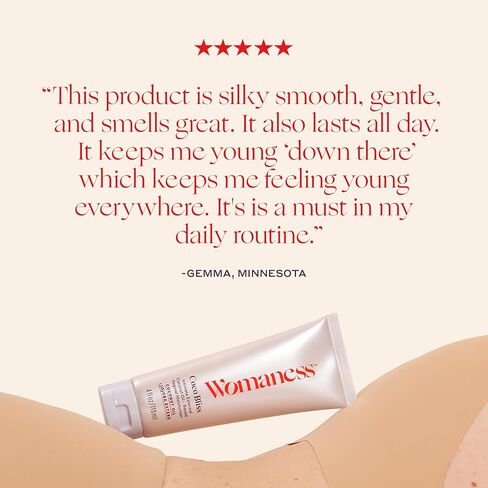 Womaness Coco Bliss External Hydrator & All Over Dry Skin Cream - Menopause Support Coconut Oil-Based Feminine Hydrator with Jojoba Oil - Daily Menopause Relief of Dryness (4oz) in Kuwait