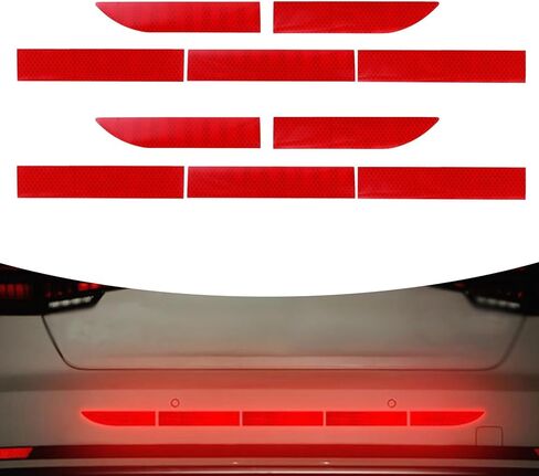 ملصق عاكس للضوء لصندوق السيارة الخلفي مقاس 35.4 بوصة، ملصق تحذير مضاد للماء عاكس للرؤية الليلية، ملصق تزيين ممتص الصدمات الخلفي للسيارة مقاوم للخدش، عالمي لمعظم السيارات (أزرق) in Kuwait