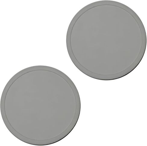 2 Pack Silicone Coasters for Drinks, Round Black Coasters with Grooved Design Cup Mat, Washable Durable Non-Slip Coasters Ideal for Coffee, Cold Drinks in the Kitchen or Bar in Kuwait