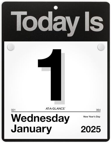 AT-A-GLANCE 2025 "Today Is" Daily Wall Calendar, 8-1/2" x 8", Large (K40025) in Saudi Arabia