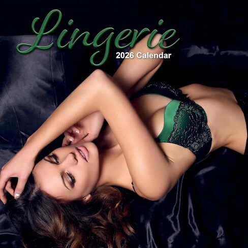 تقويم حائط مربع 2026 - Liń‎gerie عرض شهري 12 × 12 بوصة، 16 شهرًا، موضوع غير مكشوف، يتضمن 180 ملصقًا للتذكير in Kuwait