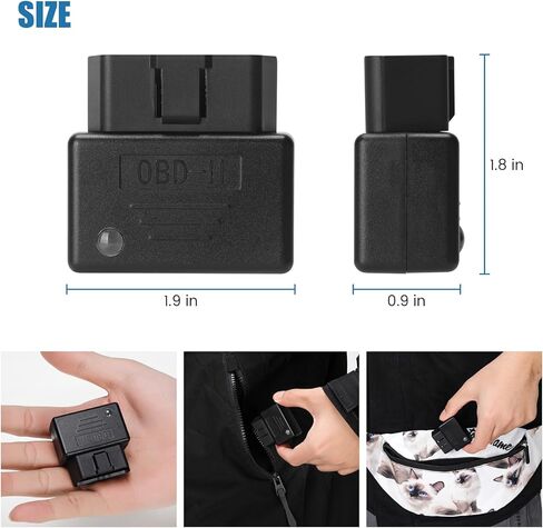 Plug-and-Play EMP Vehicle Protection with Indicator Light, Lightning Solar Flare and Surge Protection, Compatible with 12V DC OBDII Receptacle in Kuwait