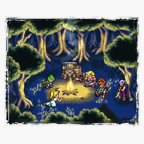 Chrono Trigger Camping Scene Sticker Vinyl Decal Wall Laptop Window Car Bumper Sticker 5" in Saudi Arabia