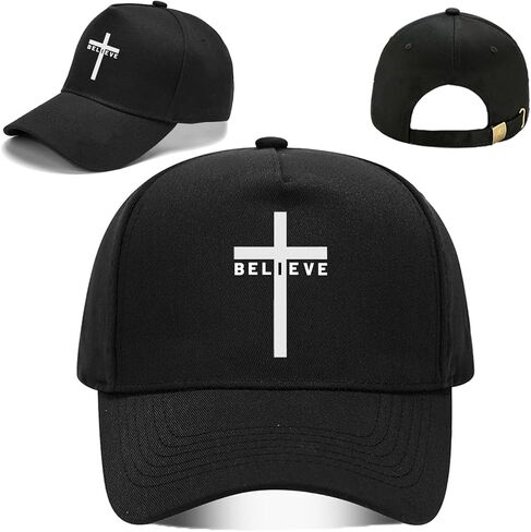 Christian Baseball Hats for Men Women Jesus Cross Snapback Hats 3 Nail Crosses Baseball Cap for Men Women Christian Cotton Fitted Trucker Hat Religious Faith Hat for Mens Adjust Ball Cap Christ Gifts in Kuwait