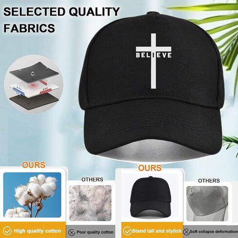 Christian Baseball Hats for Men Women Jesus Cross Snapback Hats 3 Nail Crosses Baseball Cap for Men Women Christian Cotton Fitted Trucker Hat Religious Faith Hat for Mens Adjust Ball Cap Christ Gifts in Kuwait