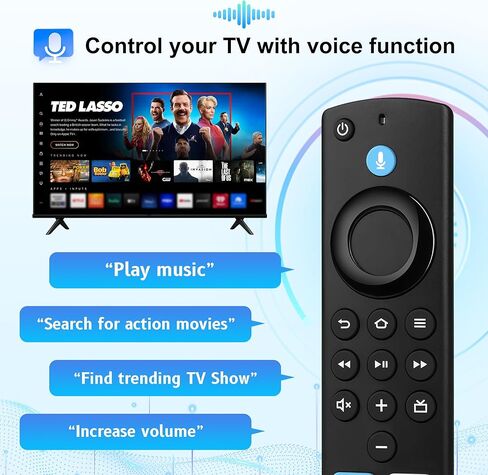 2nd Gen Replacement Voice Remote Fit for Fire AMZ Smart TVs Cube (1st/2nd Gen), Smart TVs (3rd Gen), Smart TVs Stick Lite, Smart TVs Stick 4K, Smart TVs Stick (2nd Gen), Smart TVs Stick in Kuwait
