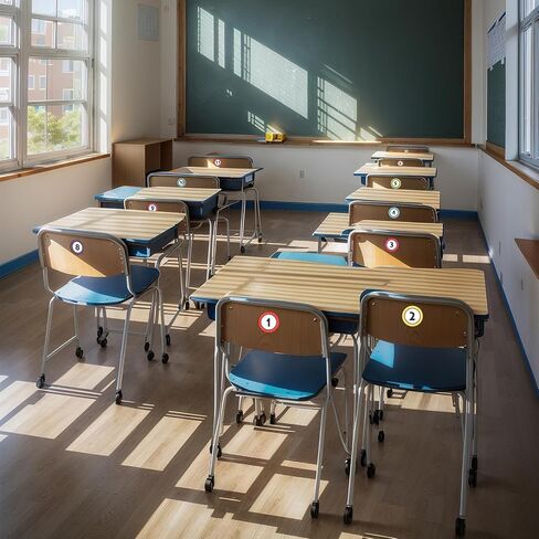 600 PCS 1-40 Number Stickers, Self-Adhesive Colored Numbers Decals, Water/Oil/Tear Resistant Removable Polka Dot Consecutive Number Labels for Classroom Office Storage Boxes in Kuwait