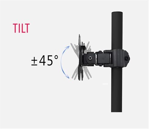 DL-M050 Steel 17"-27" Tilt Swivel Single Monitor Desk Stand Grommet Clip Base Computer Desk Mount Bracket in Saudi Arabia