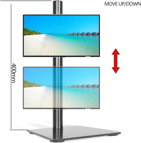 DL-AOC3-D 10"-27" 25" Height Adjustable 15kg Metal Base Dual Monitor Desk Stand Dual Monitor Mounting Bracket in Saudi Arabia
