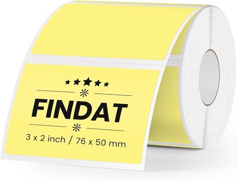 Khaki Thermal Labels 2 × 3 Inch Vinyl Rectangular Waterproof Direct Printer Sticker Self-Adhesive Perforated Name Tag for Logo DIY QR Design Office Address 500 PCS in Kuwait