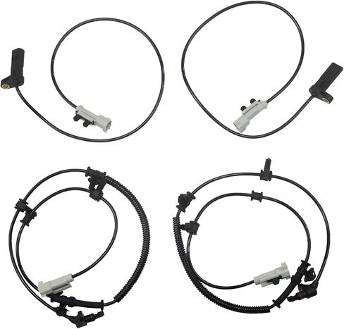 ABS Wheel Speed Sensor 56044144AD/AC & 56044146AB/AA, Set of 4 ABS Sensors Compatible with Jeep Grand Cherokee, Commander 2005-2010, Front & Rear Wheel Positions in Kuwait