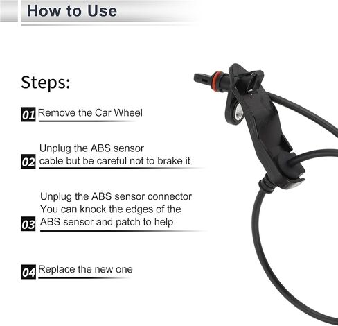 Rear Left ABS Wheel Speed Senor for Honda Civic 2006-2011 ABS Sensor Anti-lock Braking System Sensor No.57475SNEA01 1 Pcs in Saudi Arabia