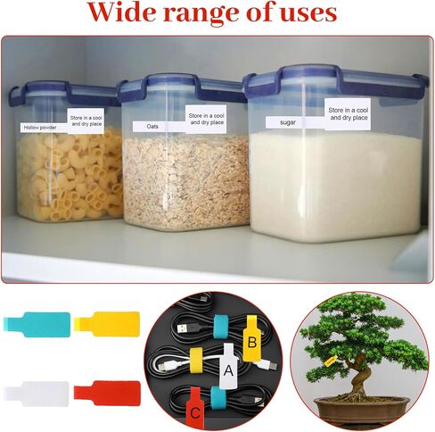 50Pcs Cable Labels for Cords Set - 20 Pcs Colors Wire Label & 30 Pcs White Cord Labels for Electronics Organization in Kuwait