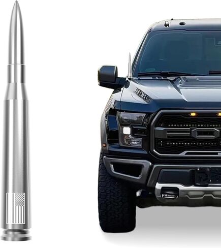 Bullet Antenna Replacement for Ford F150 F250 F350 Super Duty Raptor Bronco/Dodge RAM 1500 2500 3500 All Model Years up to 2018, Anti Theft & Carwash Safe, Truck Accessory, Radio Antenna (Black) 7" in Saudi Arabia