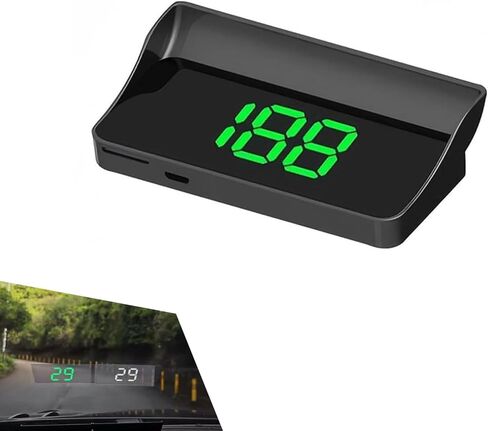 Car Heads Up Display, High Definition Center Console Speedometer Projector, USB Plug & Play Night Visible HUD Digital Speedometer, Universal for Most Cars (White) in Saudi Arabia