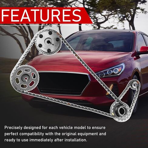 طقم سلسلة التوقيت وضبط عمود الحدبات متوافق مع 2008-2015 Honda Civic Accord CR-V Crosstour Acura ILX TSX 2.4L L4 يستبدل 14510-R40-A01 13620-RAA-A02 14210-PNA-000 in Kuwait