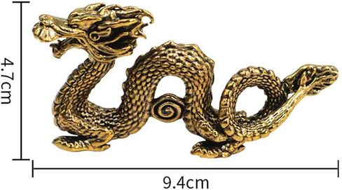 تمثال التنين النحاسي، منحوتة النحاس الصينية. ديكور مكتب المكتب المنزلي (SN16) in Kuwait