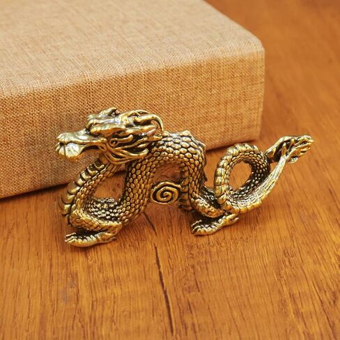 تمثال التنين النحاسي، منحوتة النحاس الصينية. ديكور مكتب المكتب المنزلي (SN16) in Kuwait